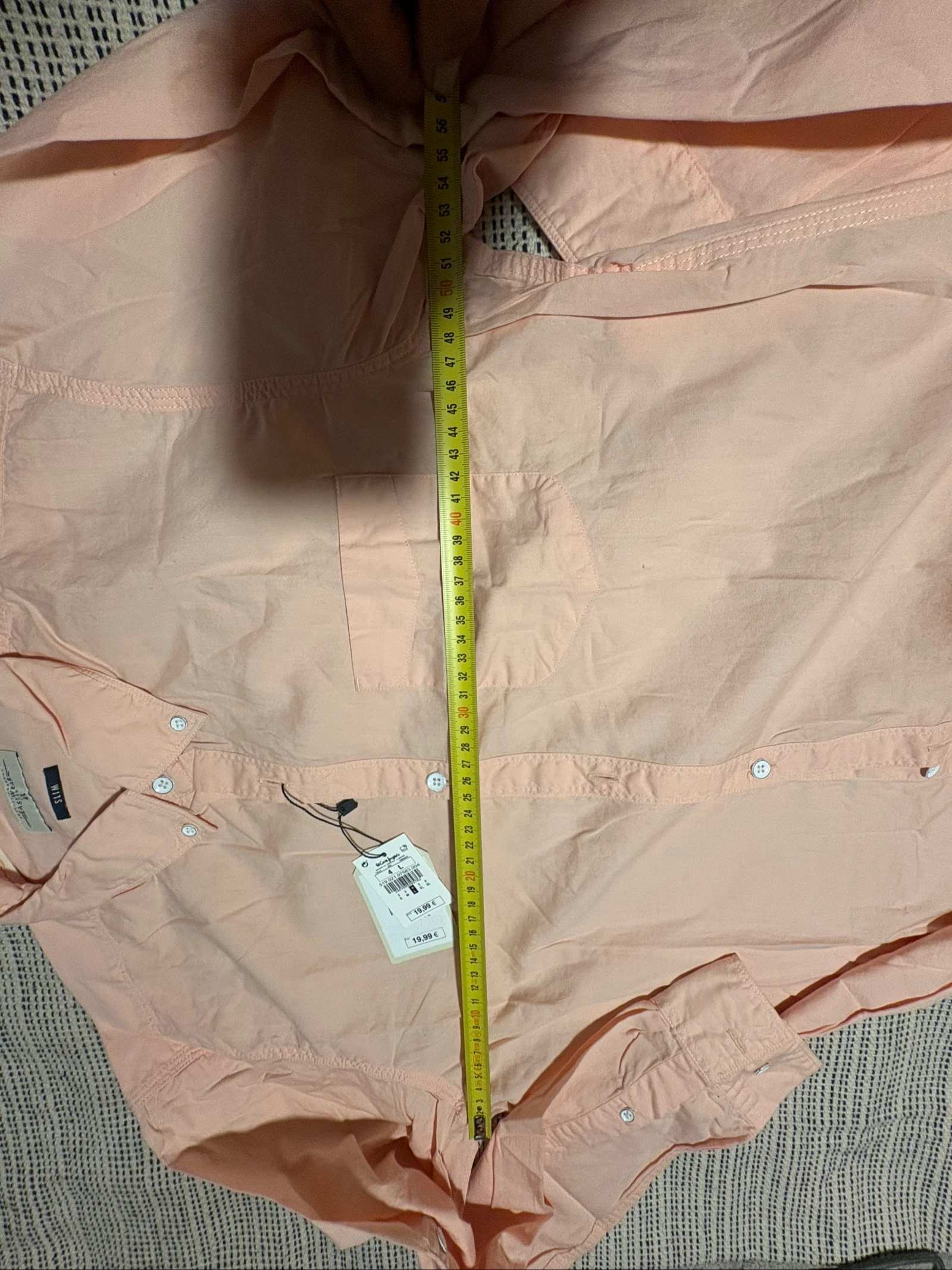 Camisa hombre salmón Easy Wear El Corte Inglés talla L slim fit shirt chemise hemden – photo 9